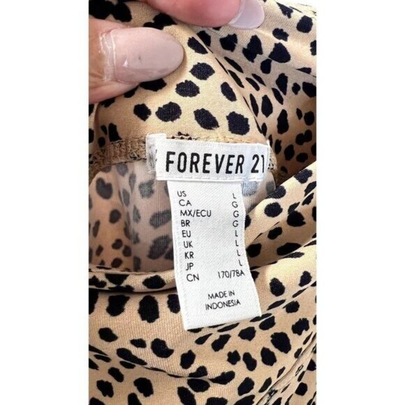 FOREVER 21 Women's High Waisted‎ Yoga Leggings Active Cheetah Print - Picture 9 of 10